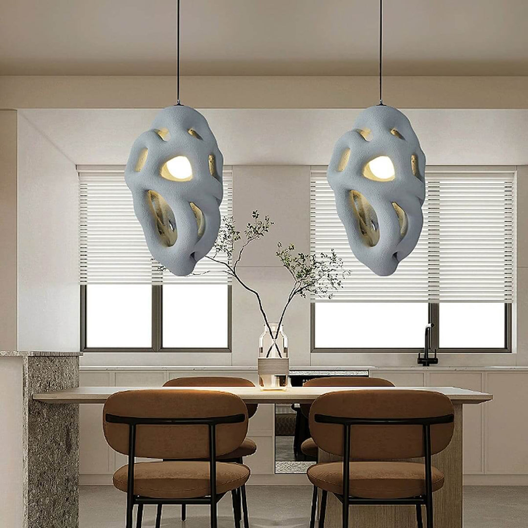 Tavra Resin Pendant Lamp – Japanese Wabi Sabi Resin Statement Lighting