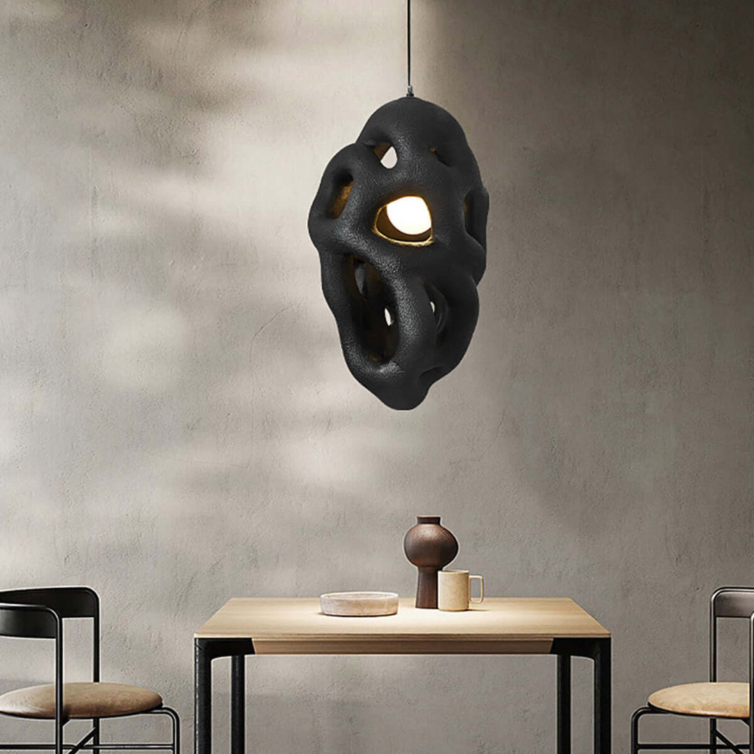 Tavra Resin Pendant Lamp – Japanese Wabi Sabi Resin Statement Lighting