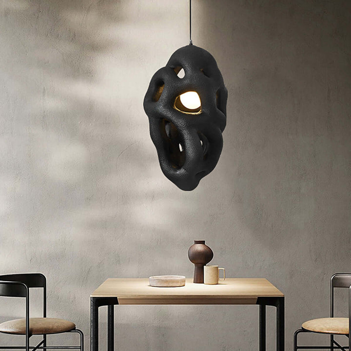 Tavra Resin Pendant Lamp – Japanese Wabi Sabi Resin Statement Lighting