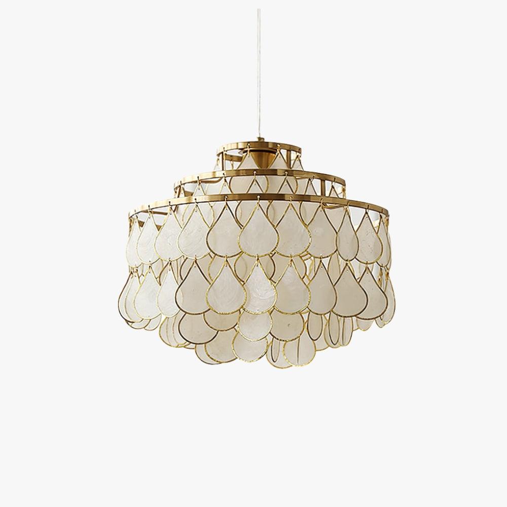 Teardrops Shell Chandelier | Handcrafted Shell Lighting for Elegance | Vinlighting | Vinlighting