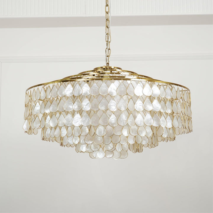 Teardrops Shell Chandelier | Handcrafted Shell Lighting for Elegance | Vinlighting | Vinlighting