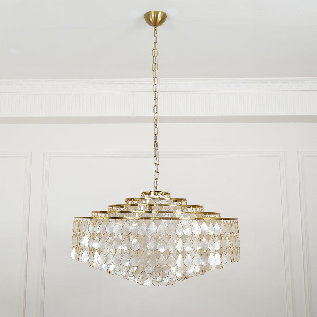 Teardrops Shell Chandelier | Handcrafted Shell Lighting for Elegance | Vinlighting | Vinlighting