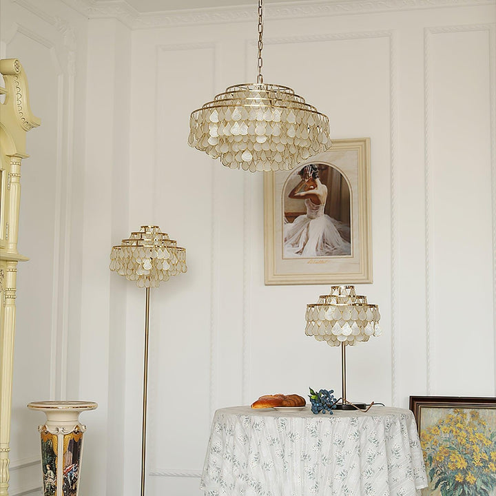 Teardrops Shell Chandelier | Handcrafted Shell Lighting for Elegance | Vinlighting | Vinlighting