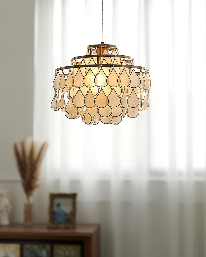 Teardrops Shell Chandelier | Handcrafted Shell Lighting for Elegance | Vinlighting | Vinlighting