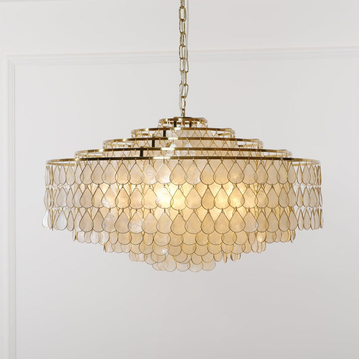 Teardrops Shell Chandelier | Handcrafted Shell Lighting for Elegance | Vinlighting | Vinlighting