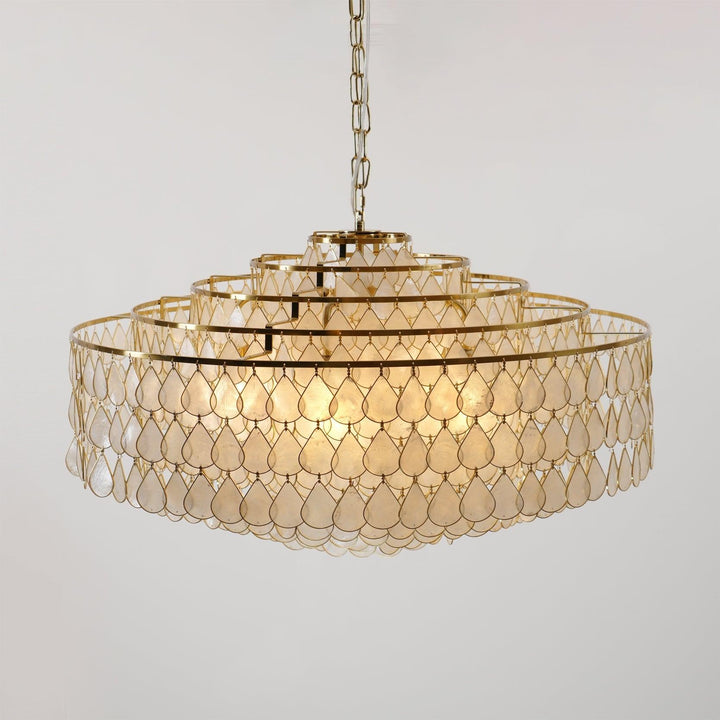 Teardrops Shell Chandelier | Handcrafted Shell Lighting for Elegance | Vinlighting | Vinlighting