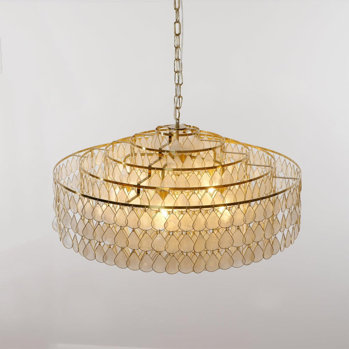 Teardrops Shell Chandelier | Handcrafted Shell Lighting for Elegance | Vinlighting | Vinlighting