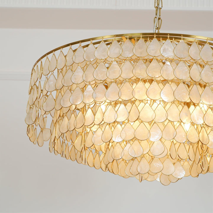 Teardrops Shell Chandelier | Handcrafted Shell Lighting for Elegance | Vinlighting | Vinlighting