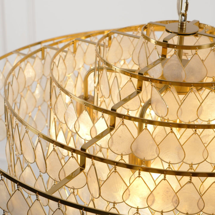 Teardrops Shell Chandelier | Handcrafted Shell Lighting for Elegance | Vinlighting | Vinlighting