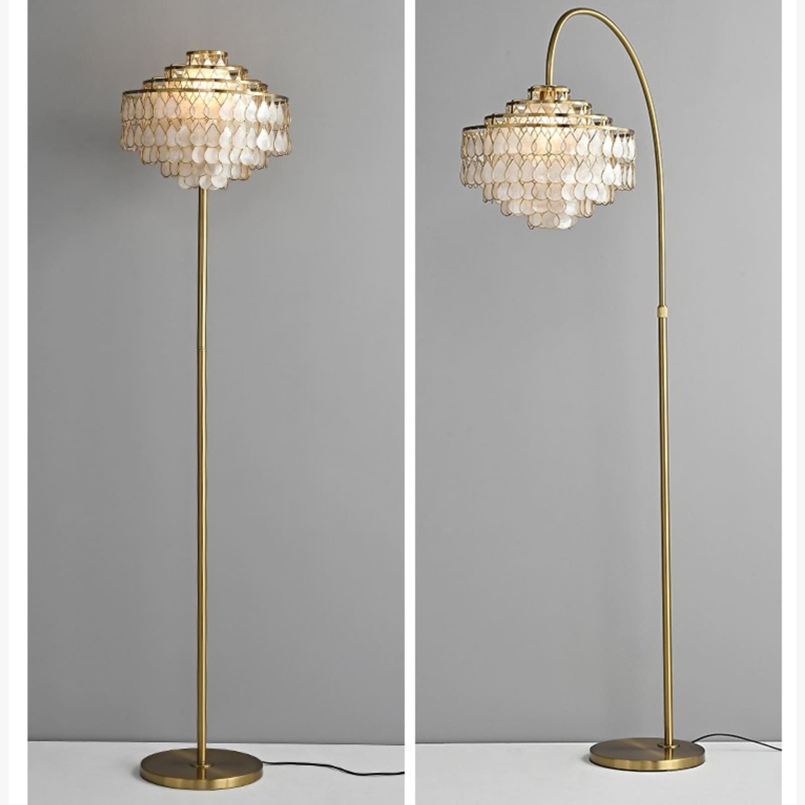 Teardrops Shell Floor Lamp