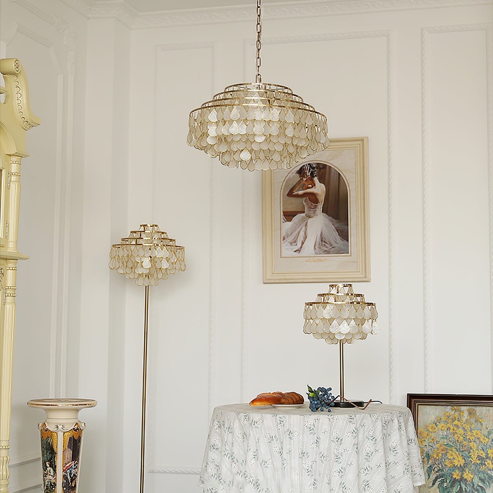 Teardrops Shell Chandelier