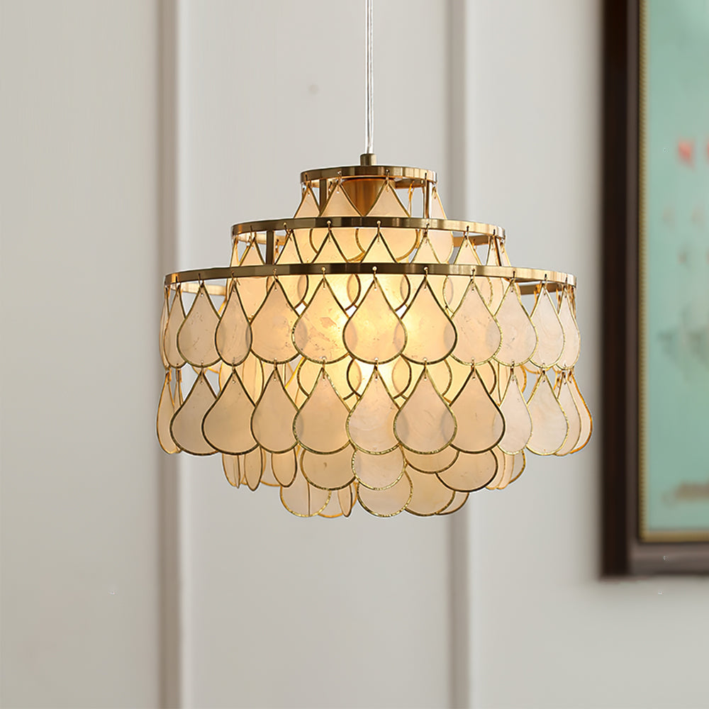 Teardrops Shell Chandelier