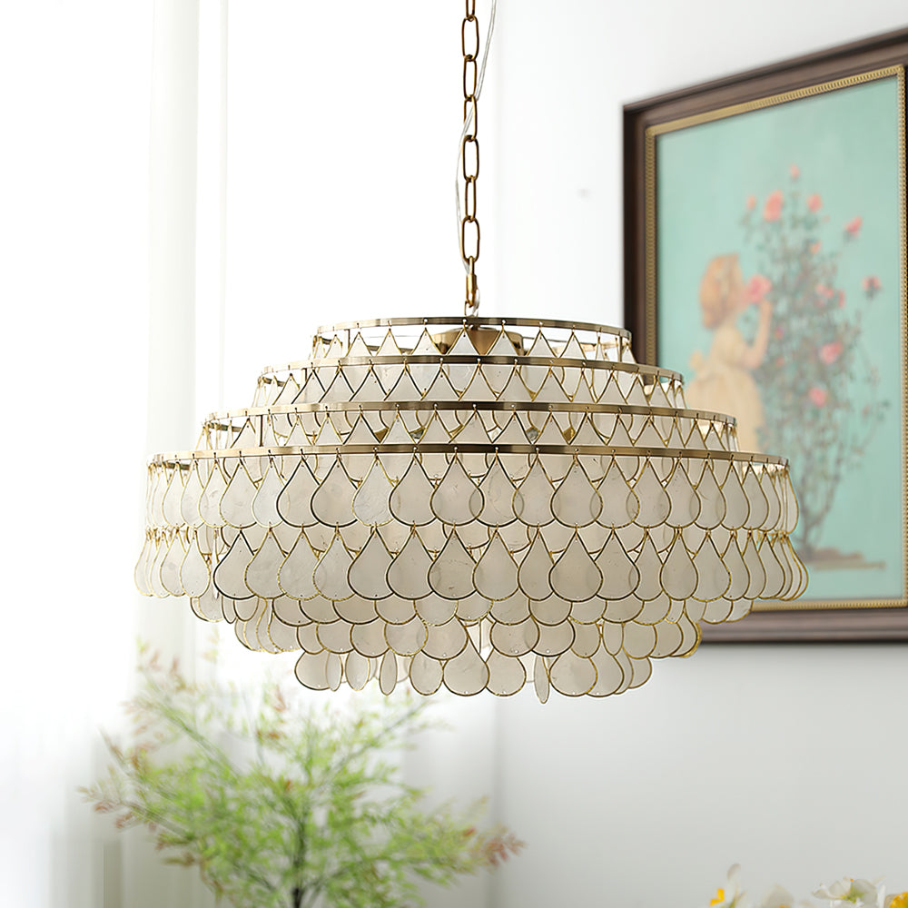 Teardrops Shell Chandelier