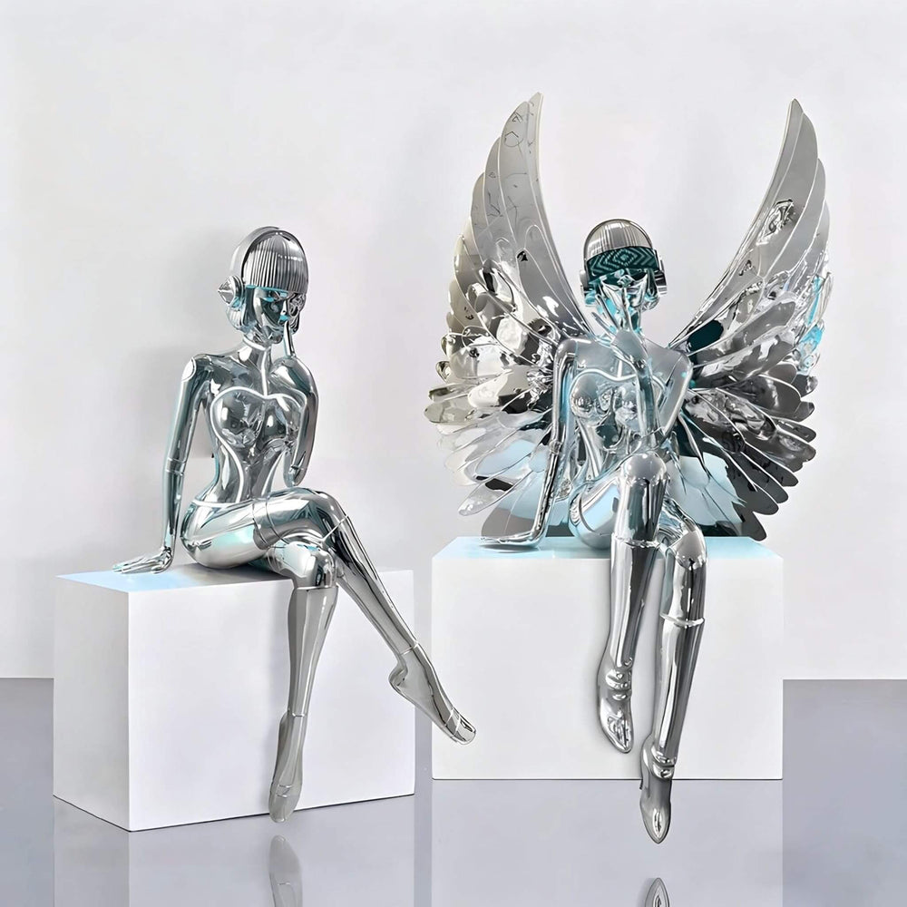 Teylun Sculpture Floor Lamp - Silver Art Deco Decorative Lighting