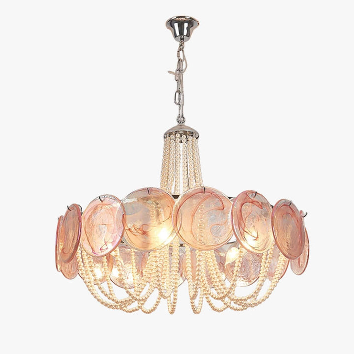 Thalire Stained Glass Chandelier for Dining Area Elegance