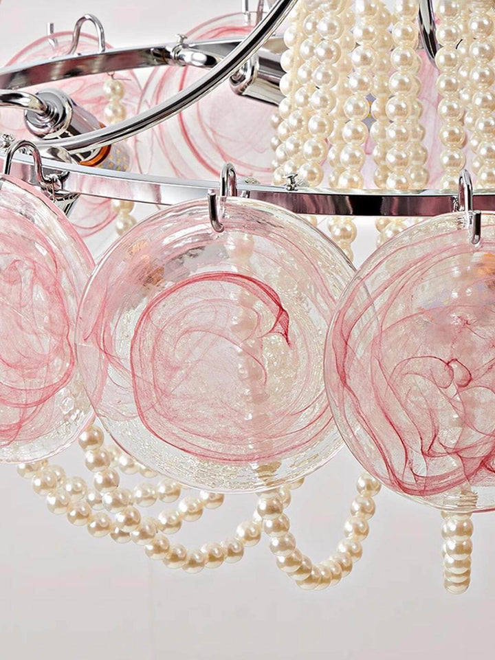 Thalire Stained Glass Chandelier for Dining Area Elegance