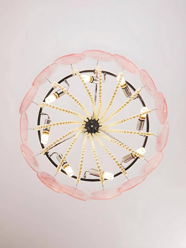 Thalire Stained Glass Chandelier for Dining Area Elegance