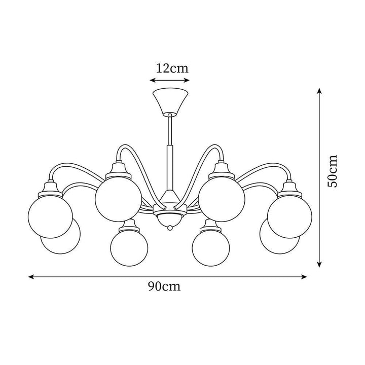 Tillary Retro Chandelier | Mid-Century Walnut Wood Lighting | Vinlighting | Vinlighting