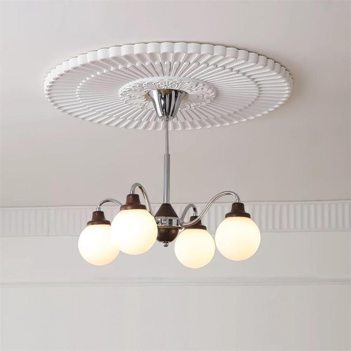 Tillary Retro Chandelier | Mid-Century Walnut Wood Lighting | Vinlighting | Vinlighting