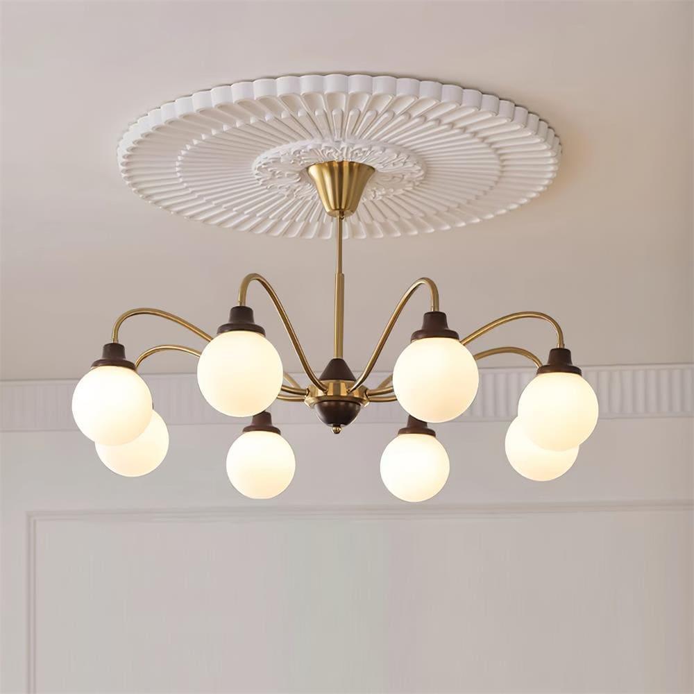 Tillary Retro Chandelier | Mid-Century Walnut Wood Lighting | Vinlighting | Vinlighting
