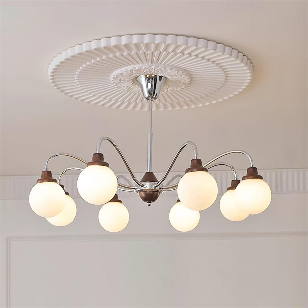 Tillary Retro Chandelier | Mid-Century Walnut Wood Lighting | Vinlighting | Vinlighting