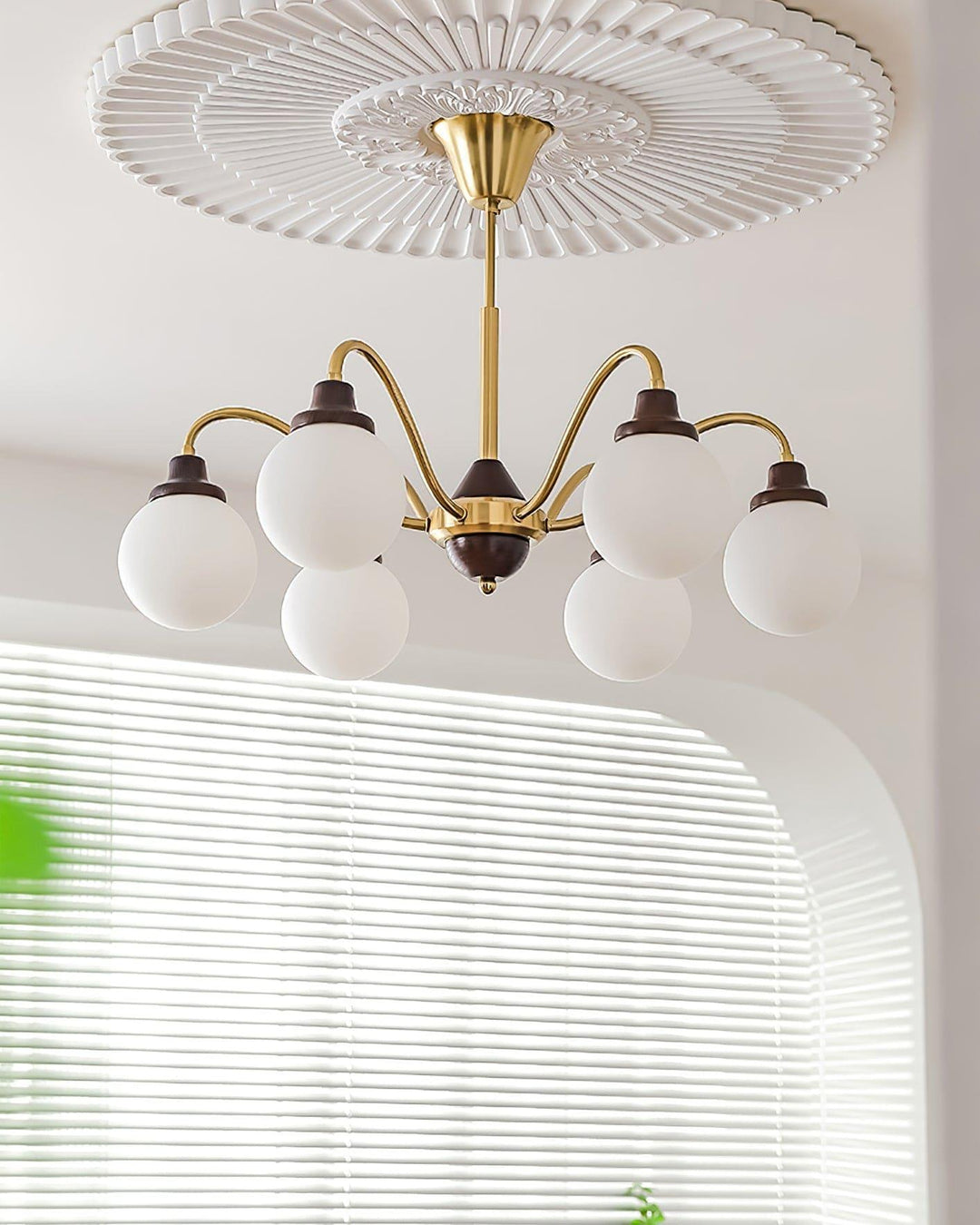 Tillary Retro Chandelier | Mid-Century Walnut Wood Lighting | Vinlighting | Vinlighting
