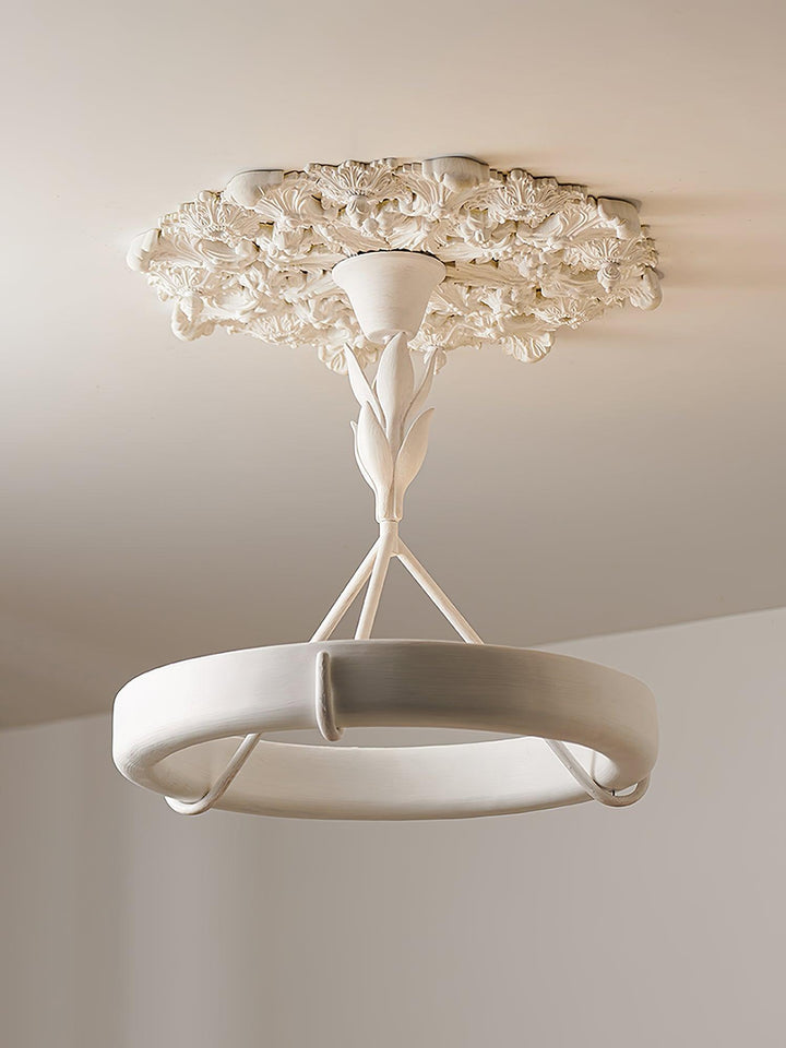 Tinsley Plaster Chandelier | Elegant Floral & Geometric Design | Vinlighting | Vinlighting