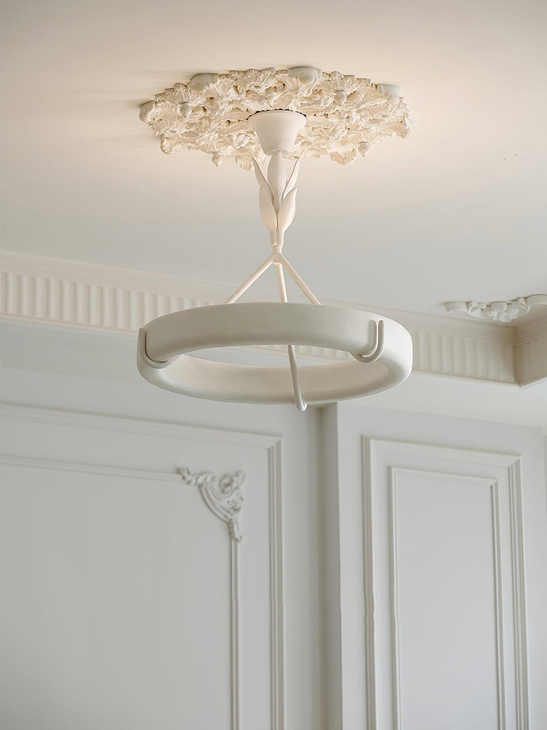 Tinsley Plaster Chandelier | Elegant Floral & Geometric Design | Vinlighting | Vinlighting