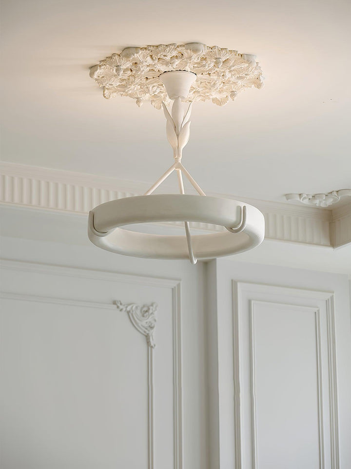 Tinsley Plaster Chandelier | Elegant Floral & Geometric Design | Vinlighting | Vinlighting