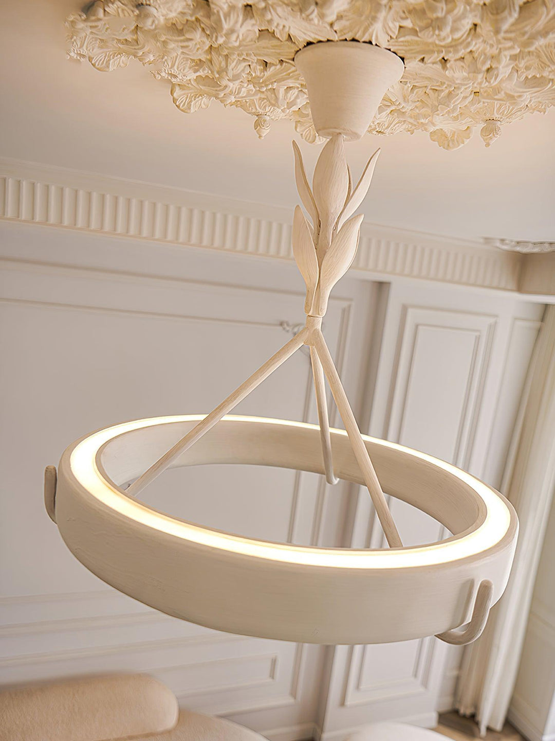 Tinsley Plaster Chandelier | Elegant Floral & Geometric Design | Vinlighting | Vinlighting