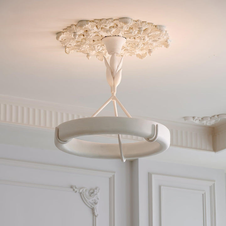 Tinsley Plaster Chandelier | Elegant Floral & Geometric Design | Vinlighting | Vinlighting