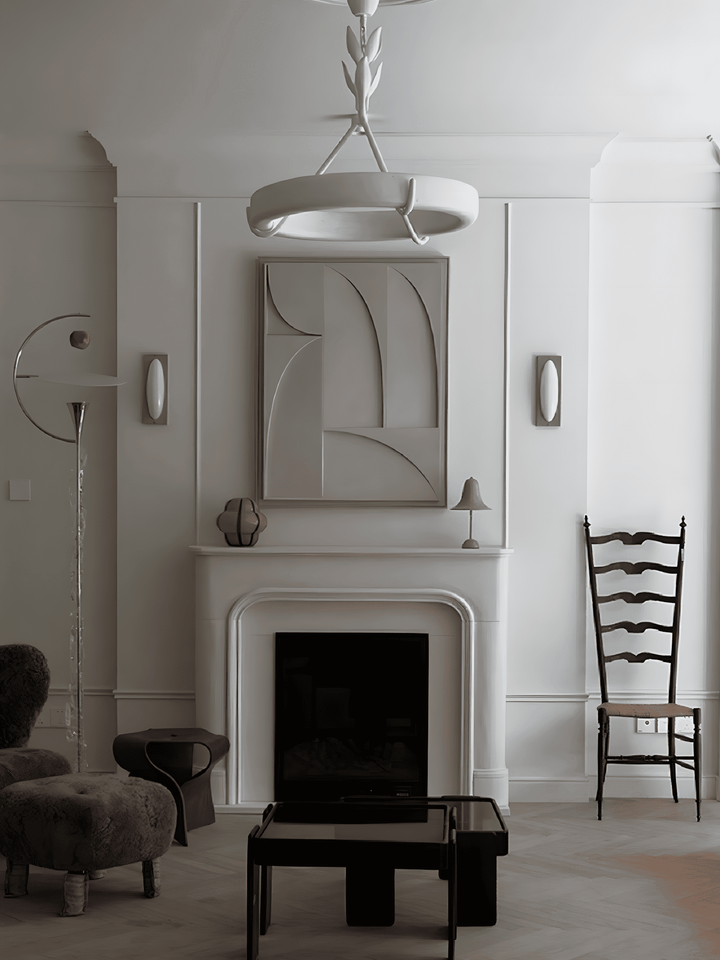 Tinsley Plaster Chandelier | Elegant Floral & Geometric Design | Vinlighting | Vinlighting