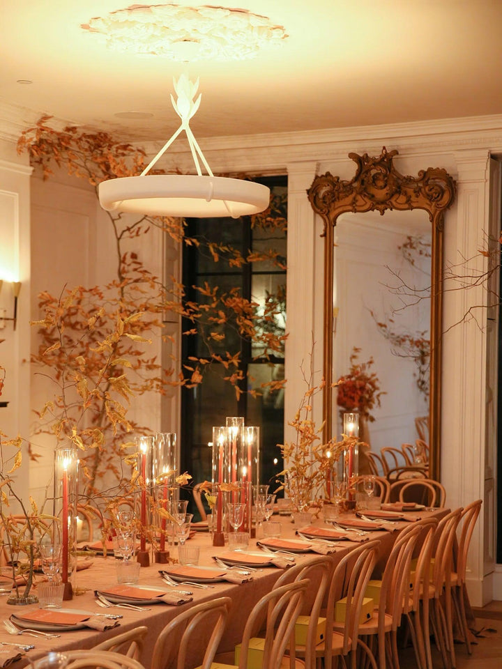 Tinsley Plaster Chandelier | Elegant Floral & Geometric Design | Vinlighting | Vinlighting