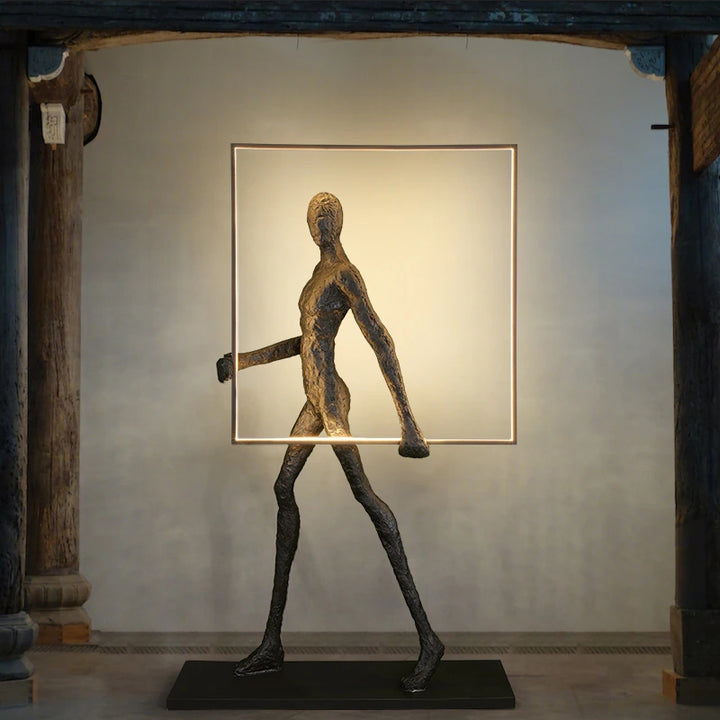 Tivoro Square Floor Lamp – Post-Modern Resin Art Sculpture