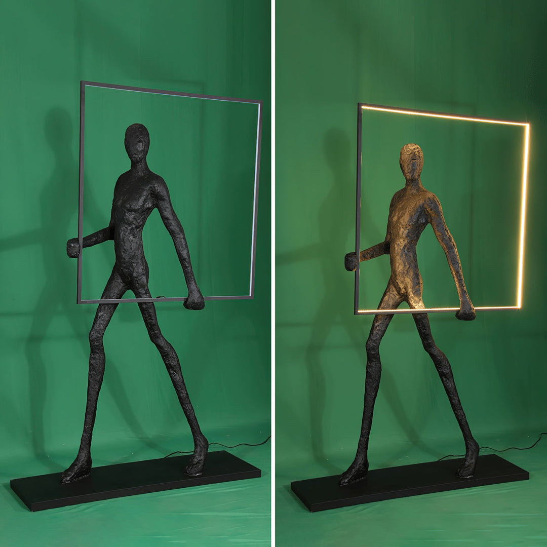 Tivoro Square Floor Lamp – Post-Modern Resin Art Sculpture