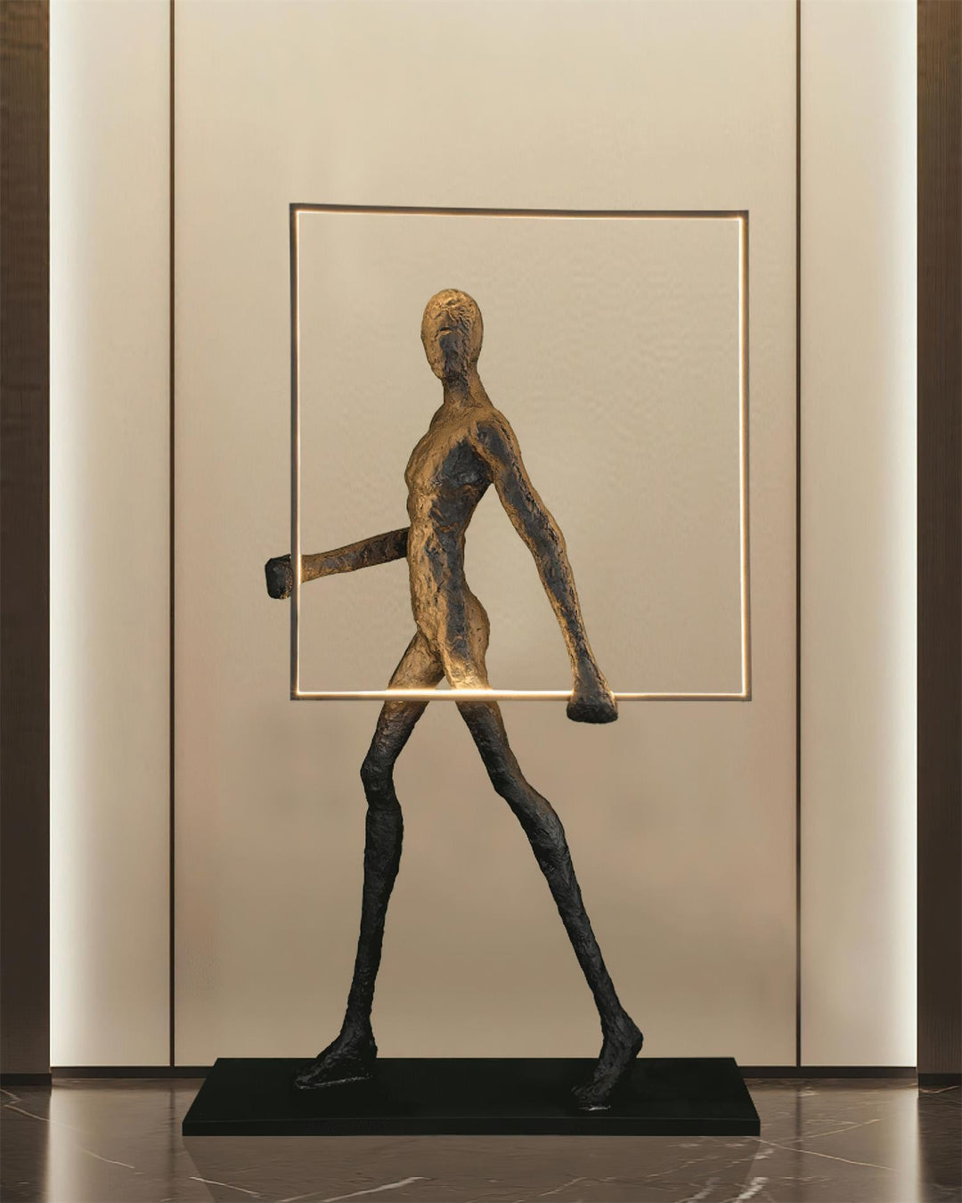 Tivoro Square Floor Lamp – Post-Modern Resin Art Sculpture