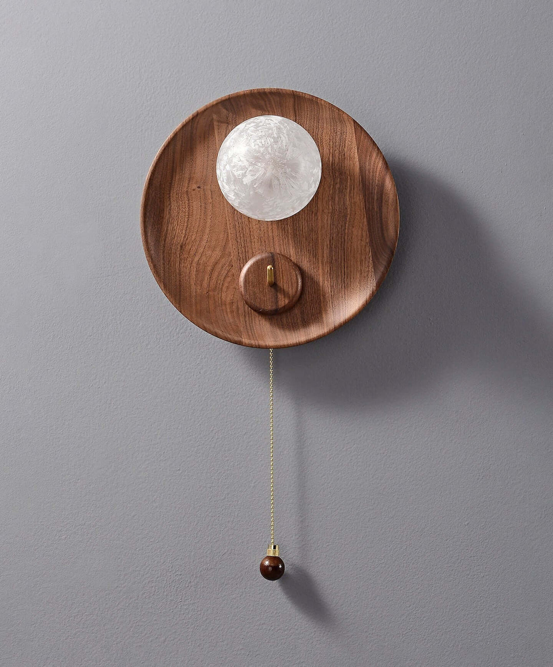 Toren Wall Sconce | Wood-Grain Wall Light with Ice-Textured Glass
