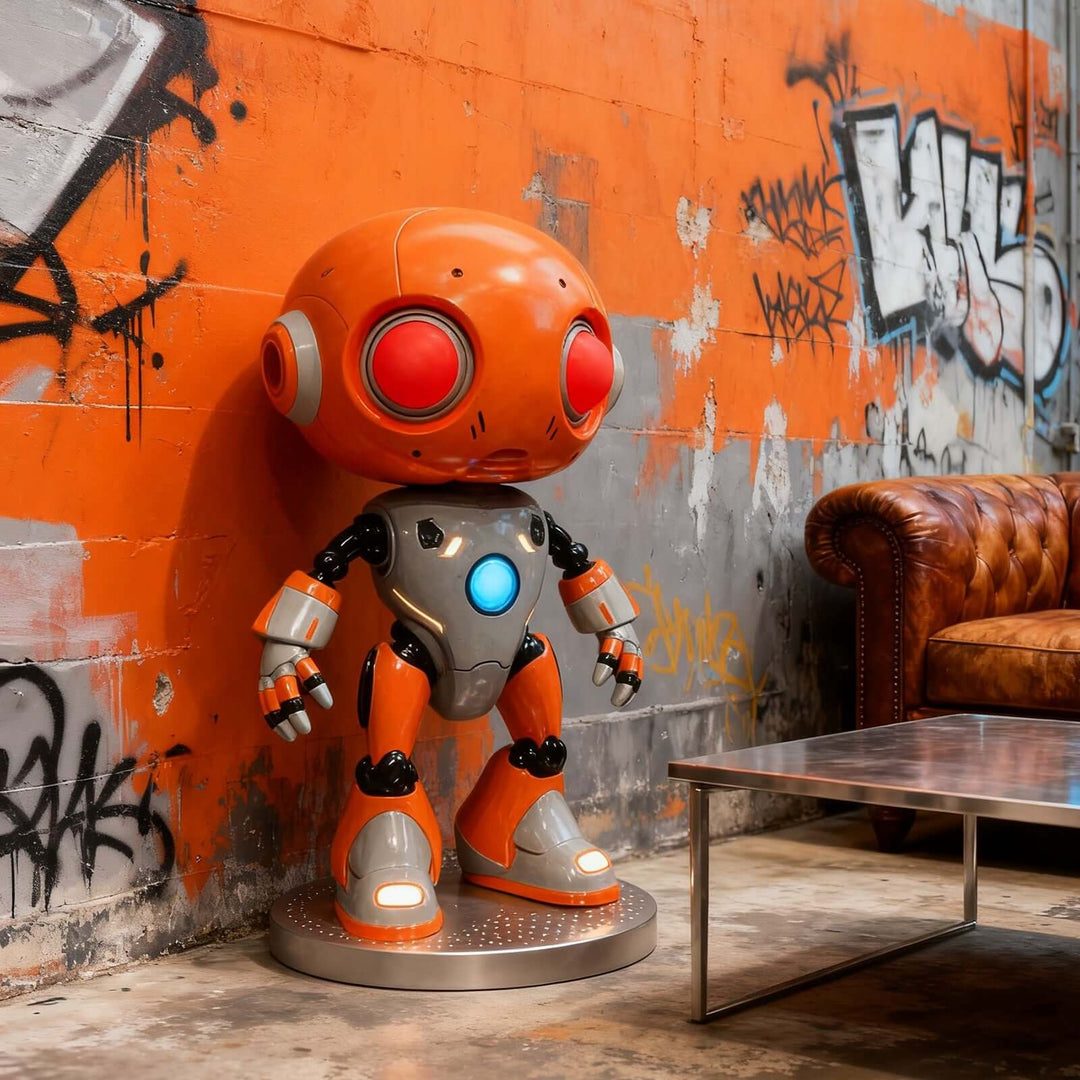 Toviko Sculpture Floor Lamp – Art Deco, Robot Sculpture Floor Lamp