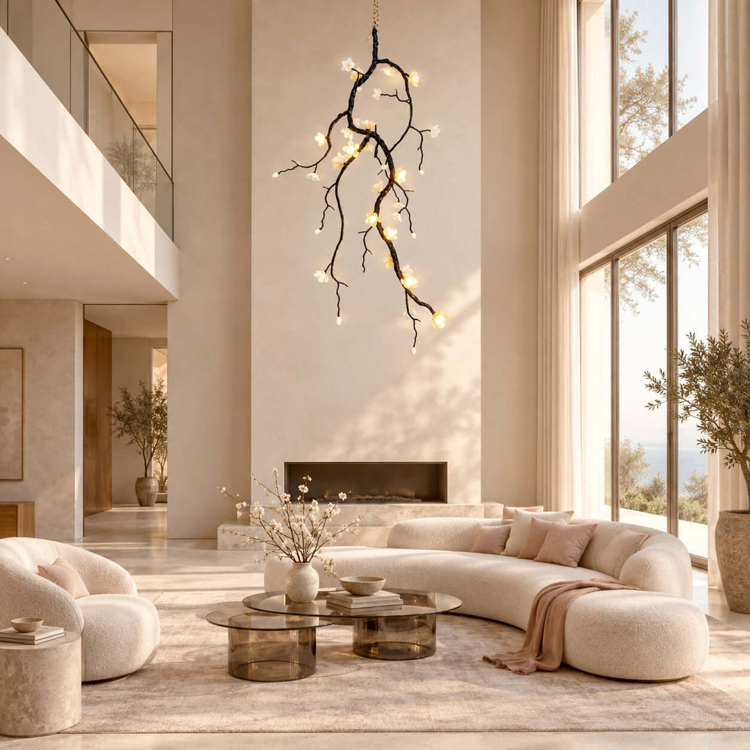 Trellis Chandelier | Black Ceramic Flower Modern Chandelier Design