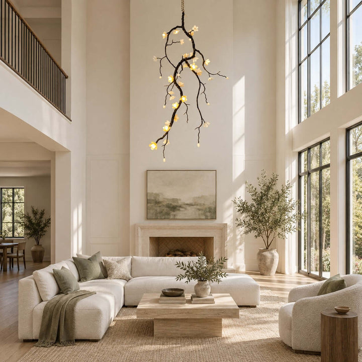 Trellis Chandelier | Black Ceramic Flower Modern Chandelier Design