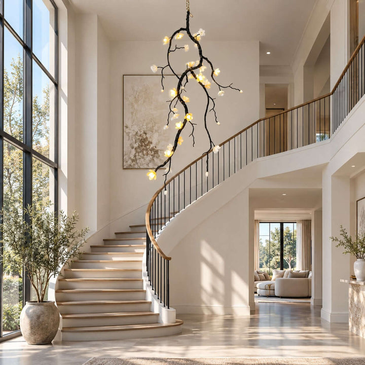 Trellis Chandelier | Black Ceramic Flower Modern Chandelier Design