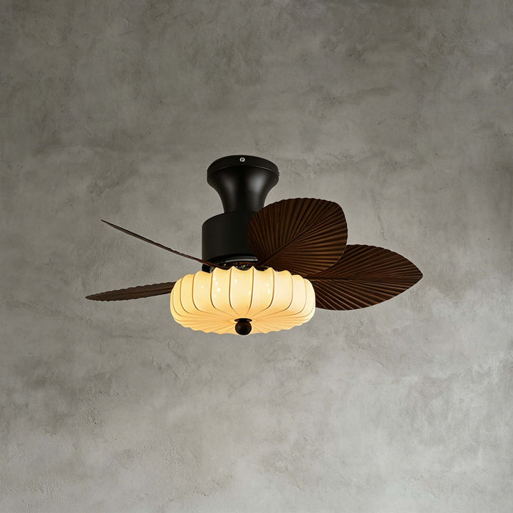 Trelm Ceiling Fan Light A | Fabric American Dining Room Fan