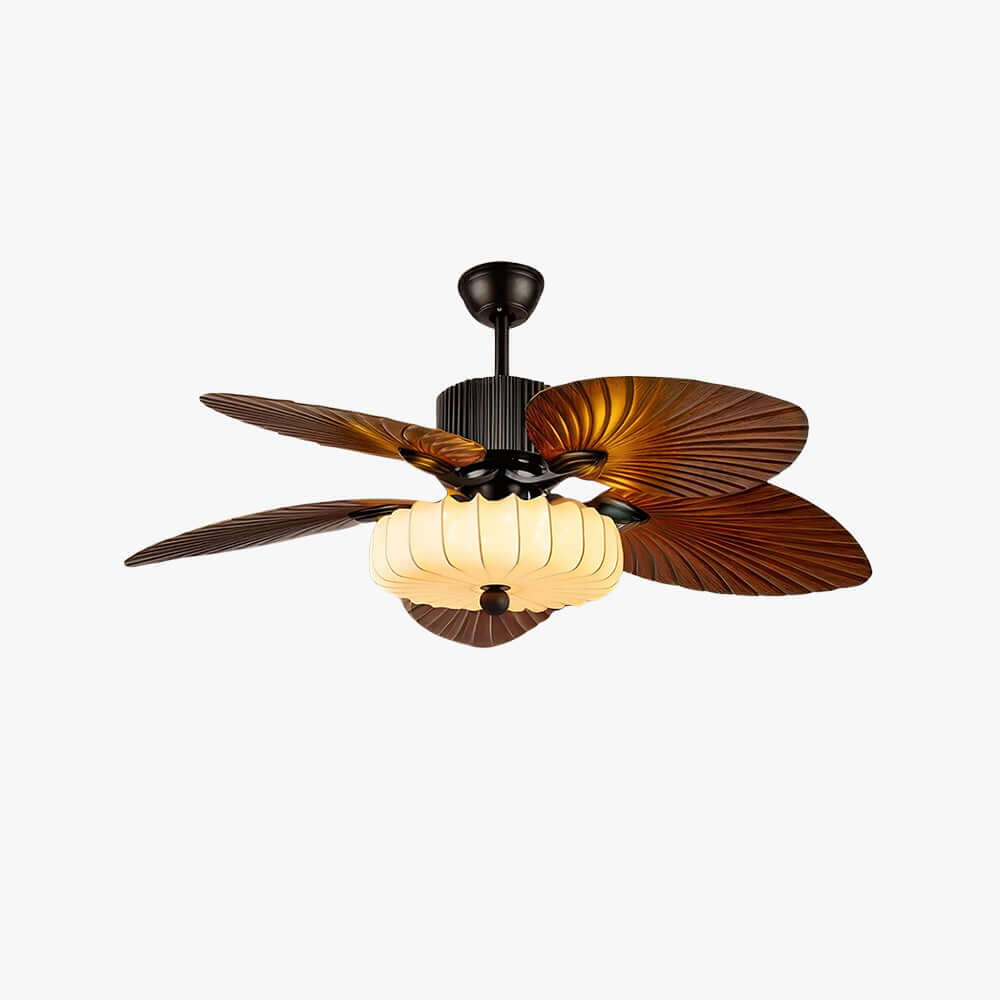 Trelm Ceiling Fan Light B | American Style Fabric Dining Fan