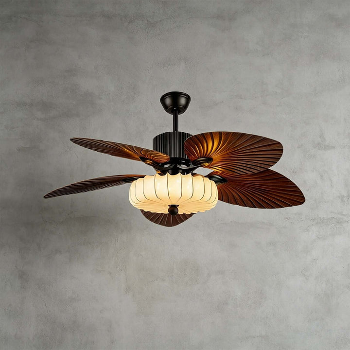 Trelm Ceiling Fan Light B | American Style Fabric Dining Fan