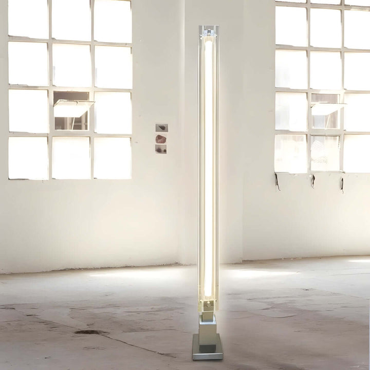 Trevia Floor Lamp – Modern Minimalist Glass Industrial Style