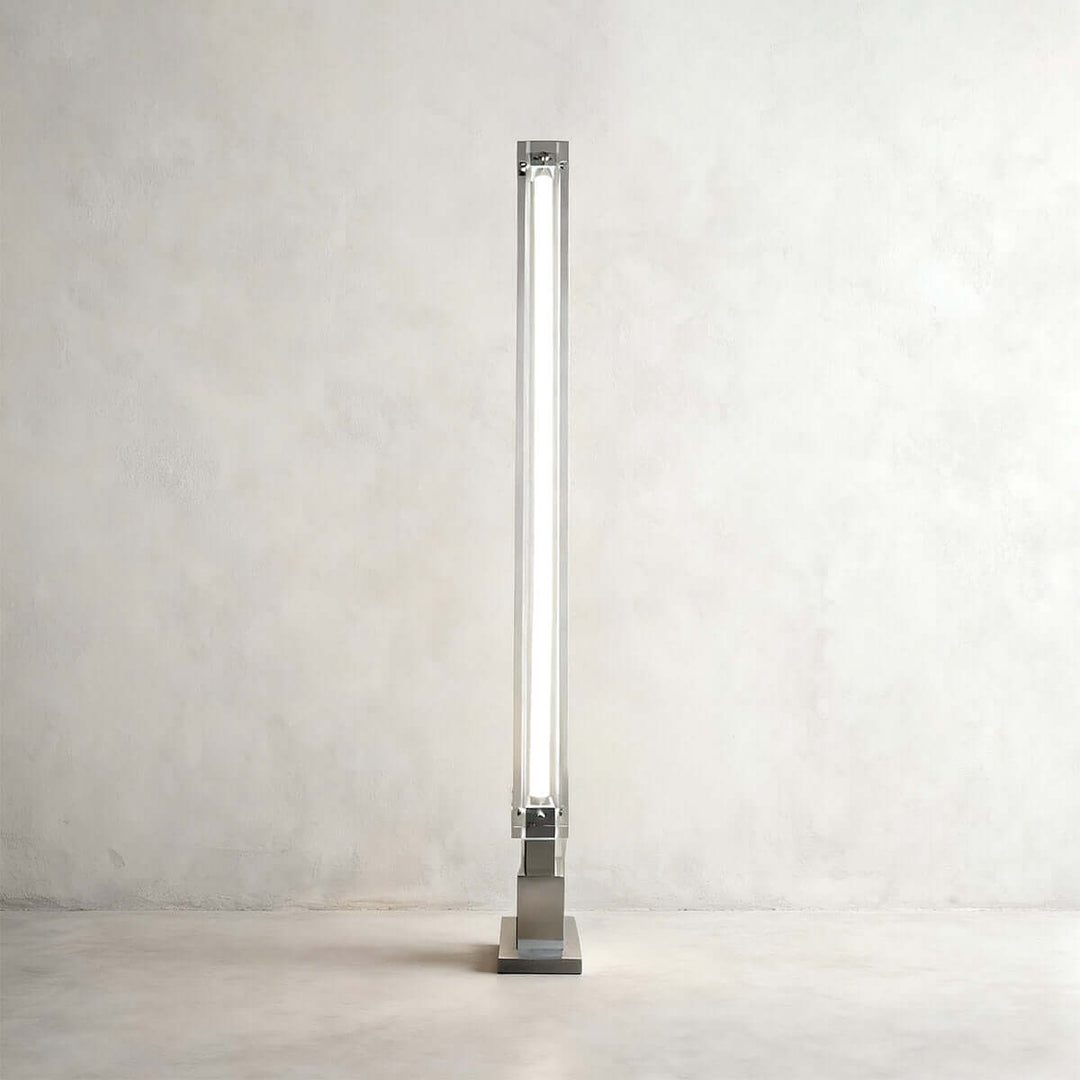 Trevia Floor Lamp – Modern Minimalist Glass Industrial Style