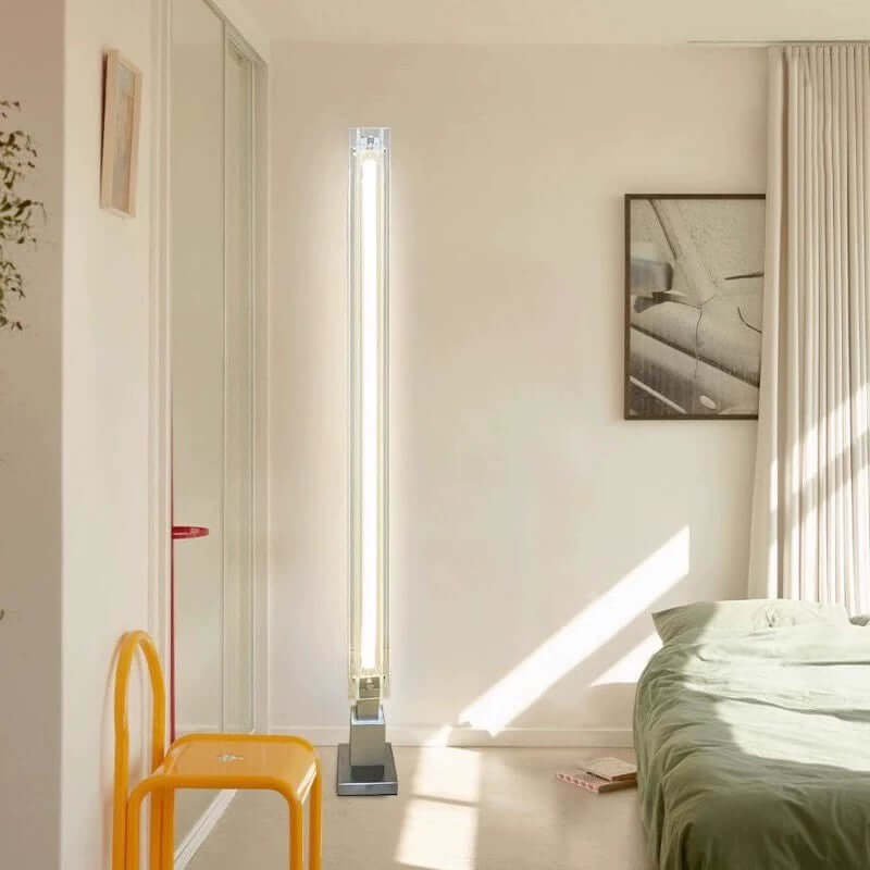 Trevia Floor Lamp – Modern Minimalist Glass Industrial Style