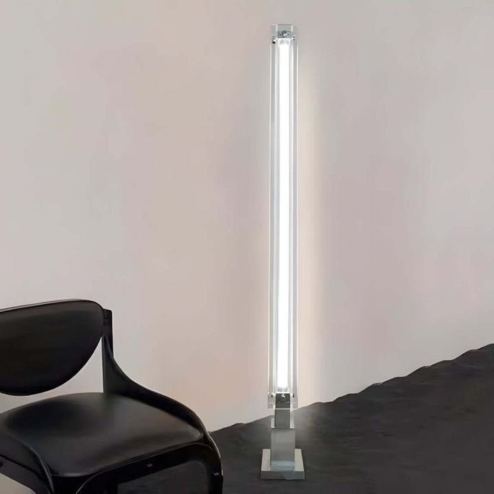 Trevia Floor Lamp – Modern Minimalist Glass Industrial Style