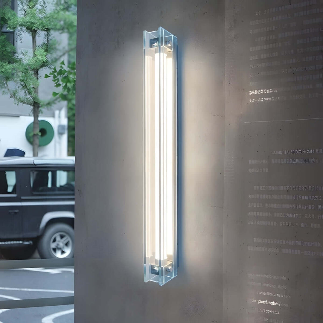Trevia Wall Lamp | Minimalist Industrial Style Long Glass Lighting