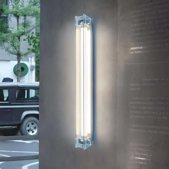Trevia Wall Lamp | Minimalist Industrial Style Long Glass Lighting
